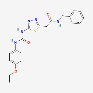 molecular formula C20H21N5O3S B3672549 N-benzyl-2-(5-{[(4-ethoxyphenyl)carbamoyl]amino}-1,3,4-thiadiazol-2-yl)acetamide 