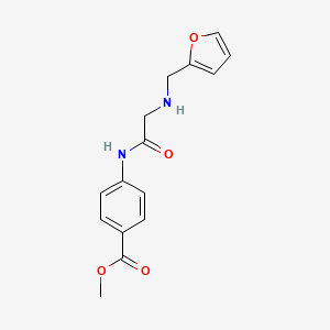 molecular formula C15H16N2O4 B3672617 Methyl 4-[[2-(furan-2-ylmethylamino)acetyl]amino]benzoate 