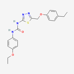 molecular formula C20H22N4O3S B3672661 N-(4-ethoxyphenyl)-N'-{5-[(4-ethylphenoxy)methyl]-1,3,4-thiadiazol-2-yl}urea 