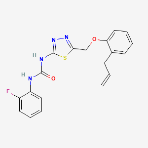 molecular formula C19H17FN4O2S B3672704 1-(2-Fluorophenyl)-3-(5-{[2-(prop-2-en-1-yl)phenoxy]methyl}-1,3,4-thiadiazol-2-yl)urea 