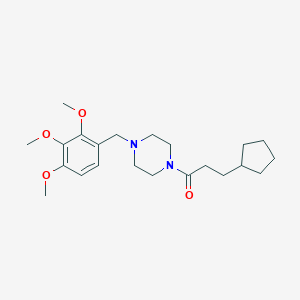 molecular formula C22H34N2O4 B367278 1-(3-Cyclopentylpropanoyl)-4-(2,3,4-trimethoxybenzyl)piperazine CAS No. 505050-76-0