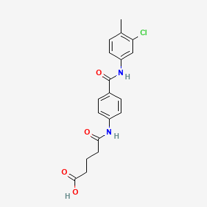 molecular formula C19H19ClN2O4 B3672929 5-[4-[(3-chloro-4-methylphenyl)carbamoyl]anilino]-5-oxopentanoic acid 