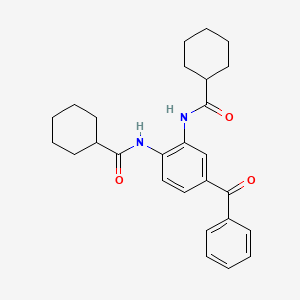 molecular formula C27H32N2O3 B3673196 N,N'-(4-benzoyl-1,2-phenylene)dicyclohexanecarboxamide 