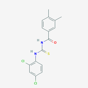 molecular formula C16H14Cl2N2OS B3673201 N-[(2,4-dichlorophenyl)carbamothioyl]-3,4-dimethylbenzamide CAS No. 6384-63-0