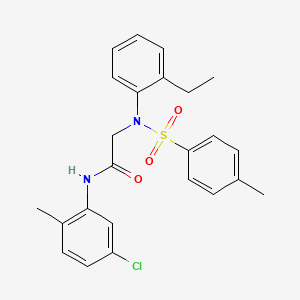 molecular formula C24H25ClN2O3S B3673313 N-(5-chloro-2-methylphenyl)-N~2~-(2-ethylphenyl)-N~2~-[(4-methylphenyl)sulfonyl]glycinamide 