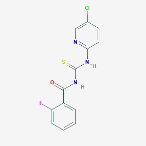 molecular formula C13H9ClIN3OS B3673347 N-[(5-chloropyridin-2-yl)carbamothioyl]-2-iodobenzamide CAS No. 6385-52-0