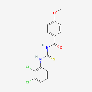 molecular formula C15H12Cl2N2O2S B3673414 N-[(2,3-dichlorophenyl)carbamothioyl]-4-methoxybenzamide 