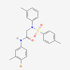 molecular formula C23H23BrN2O3S B3673610 N~1~-(4-bromo-3-methylphenyl)-N~2~-(3-methylphenyl)-N~2~-[(4-methylphenyl)sulfonyl]glycinamide 