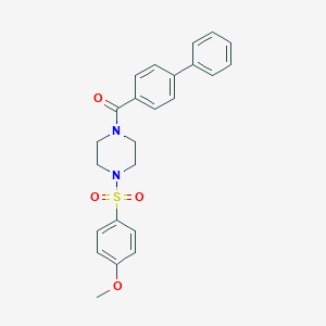 molecular formula C24H24N2O4S B367365 Biphenyl-4-yl-[4-(4-methoxy-benzenesulfonyl)-piperazin-1-yl]-methanone CAS No. 333757-22-5