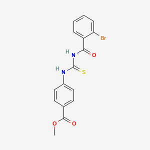 molecular formula C16H13BrN2O3S B3673680 Methyl 4-({[(2-bromophenyl)carbonyl]carbamothioyl}amino)benzoate 