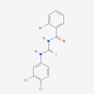 molecular formula C14H9BrCl2N2OS B3673684 2-bromo-N-[(3,4-dichlorophenyl)carbamothioyl]benzamide CAS No. 6418-58-2