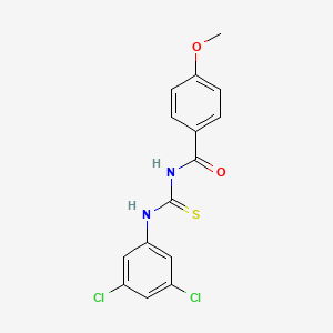 molecular formula C15H12Cl2N2O2S B3673778 N-[(3,5-dichlorophenyl)carbamothioyl]-4-methoxybenzamide 