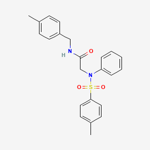 molecular formula C23H24N2O3S B3673841 N-(4-methylbenzyl)-N~2~-[(4-methylphenyl)sulfonyl]-N~2~-phenylglycinamide 