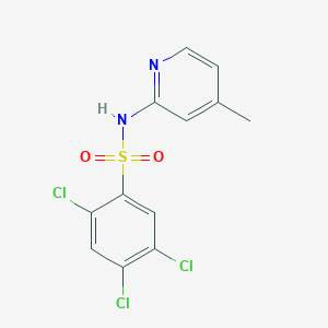 molecular formula C12H9Cl3N2O2S B3673849 (4-Methyl(2-pyridyl))[(2,4,5-trichlorophenyl)sulfonyl]amine 