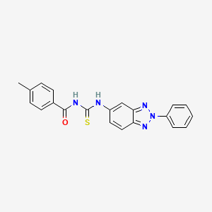 molecular formula C21H17N5OS B3673947 4-methyl-N-[(2-phenyl-2H-benzotriazol-5-yl)carbamothioyl]benzamide 