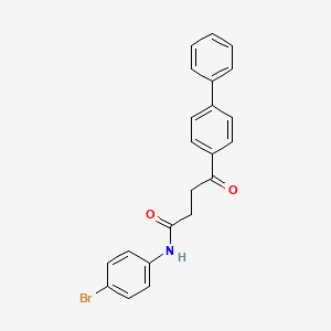molecular formula C22H18BrNO2 B3673973 N-(4-bromophenyl)-4-oxo-4-(4-phenylphenyl)butanamide 
