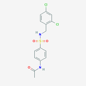 molecular formula C15H14Cl2N2O3S B3674034 N-{4-[(2,4-dichlorobenzyl)sulfamoyl]phenyl}acetamide 
