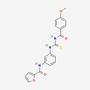 molecular formula C20H17N3O4S B3674043 N-[3-({[(4-methoxybenzoyl)amino]carbonothioyl}amino)phenyl]-2-furamide 