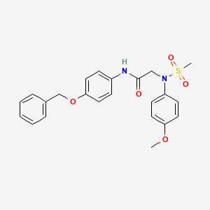 molecular formula C23H24N2O5S B3674048 N-[4-(benzyloxy)phenyl]-N~2~-(4-methoxyphenyl)-N~2~-(methylsulfonyl)glycinamide 