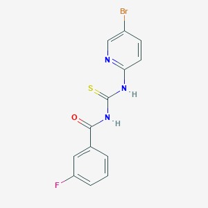 molecular formula C13H9BrFN3OS B3674060 N-[(5-bromopyridin-2-yl)carbamothioyl]-3-fluorobenzamide 