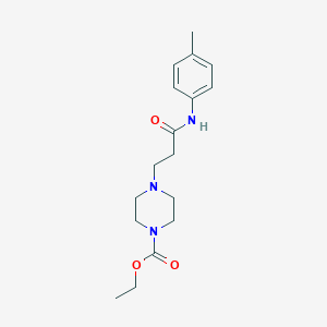 molecular formula C17H25N3O3 B367416 ETHYL 4-[3-OXO-3-(4-TOLUIDINO)PROPYL]TETRAHYDRO-1(2H)-PYRAZINECARBOXYLATE CAS No. 428845-53-8