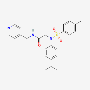 molecular formula C24H27N3O3S B3674243 N~2~-(4-isopropylphenyl)-N~2~-[(4-methylphenyl)sulfonyl]-N~1~-(4-pyridinylmethyl)glycinamide 