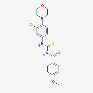 molecular formula C19H20ClN3O3S B3674266 N-{[3-chloro-4-(morpholin-4-yl)phenyl]carbamothioyl}-4-methoxybenzamide CAS No. 6424-98-2