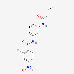 molecular formula C17H16ClN3O4 B3674414 N-[3-(butyrylamino)phenyl]-2-chloro-4-nitrobenzamide 