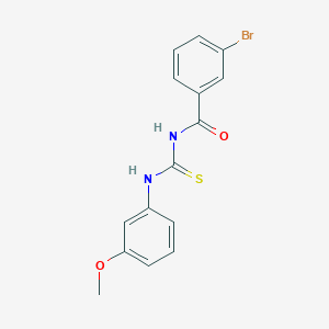 molecular formula C15H13BrN2O2S B3674458 3-bromo-N-{[(3-methoxyphenyl)amino]carbonothioyl}benzamide 