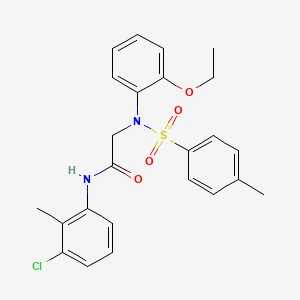 molecular formula C24H25ClN2O4S B3674486 N~1~-(3-chloro-2-methylphenyl)-N~2~-(2-ethoxyphenyl)-N~2~-[(4-methylphenyl)sulfonyl]glycinamide 