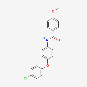 molecular formula C20H16ClNO3 B3674502 N-[4-(4-chlorophenoxy)phenyl]-4-methoxybenzamide 