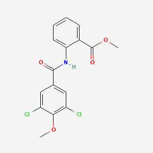 molecular formula C16H13Cl2NO4 B3674510 methyl 2-[(3,5-dichloro-4-methoxybenzoyl)amino]benzoate 