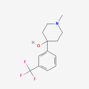 molecular formula C13H16F3NO B3674618 1-methyl-4-[3-(trifluoromethyl)phenyl]-4-piperidinol CAS No. 89090-61-9