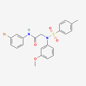 molecular formula C22H21BrN2O4S B3674761 N~1~-(3-bromophenyl)-N~2~-(3-methoxyphenyl)-N~2~-[(4-methylphenyl)sulfonyl]glycinamide 