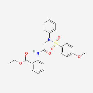 molecular formula C24H24N2O6S B3674830 ethyl 2-({N-[(4-methoxyphenyl)sulfonyl]-N-phenylglycyl}amino)benzoate 