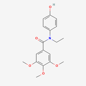 molecular formula C18H21NO5 B3674889 N-ethyl-N-(4-hydroxyphenyl)-3,4,5-trimethoxybenzamide 
