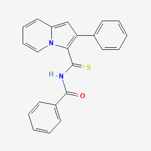 molecular formula C22H16N2OS B3675102 N-[(2-phenyl-3-indolizinyl)carbonothioyl]benzamide 