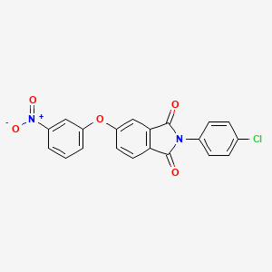 molecular formula C20H11ClN2O5 B3675182 2-(4-Chlorophenyl)-5-(3-nitrophenoxy)-2,3-dihydro-1H-isoindole-1,3-dione 