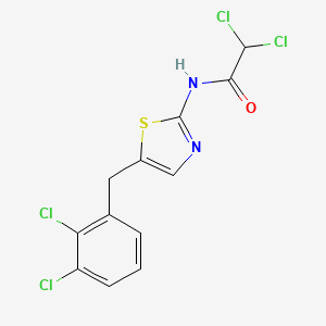 molecular formula C12H8Cl4N2OS B3675227 2,2-dichloro-N-[5-(2,3-dichlorobenzyl)-1,3-thiazol-2-yl]acetamide 