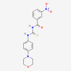 molecular formula C18H18N4O4S B3675289 N-({[4-(4-morpholinyl)phenyl]amino}carbonothioyl)-3-nitrobenzamide 