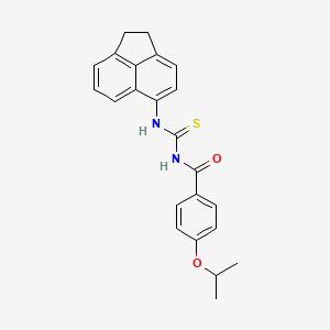 molecular formula C23H22N2O2S B3675346 N-(1,2-dihydroacenaphthylen-5-ylcarbamothioyl)-4-(propan-2-yloxy)benzamide 
