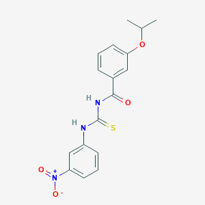 molecular formula C17H17N3O4S B3675394 N-[(3-nitrophenyl)carbamothioyl]-3-(propan-2-yloxy)benzamide 