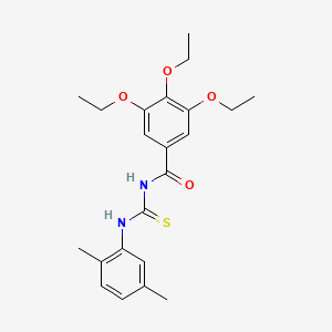 molecular formula C22H28N2O4S B3675491 N-[(2,5-dimethylphenyl)carbamothioyl]-3,4,5-triethoxybenzamide 