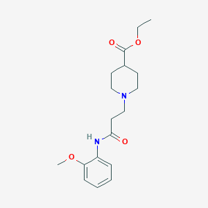molecular formula C18H26N2O4 B367555 Ethyl 1-[3-(2-methoxyanilino)-3-oxopropyl]piperidine-4-carboxylate CAS No. 428851-49-4