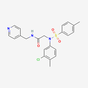molecular formula C22H22ClN3O3S B3675569 N~2~-(3-chloro-4-methylphenyl)-N~2~-[(4-methylphenyl)sulfonyl]-N~1~-(4-pyridinylmethyl)glycinamide 