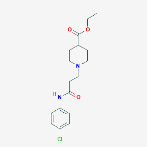molecular formula C17H23ClN2O3 B367560 Ethyl 1-[3-(4-chloroanilino)-3-oxopropyl]piperidine-4-carboxylate CAS No. 428840-79-3
