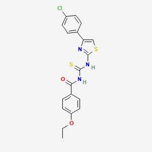 molecular formula C19H16ClN3O2S2 B3675626 N-[[4-(4-chlorophenyl)-1,3-thiazol-2-yl]carbamothioyl]-4-ethoxybenzamide 