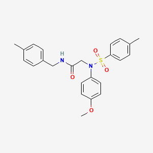 molecular formula C24H26N2O4S B3675667 N~2~-(4-methoxyphenyl)-N~1~-(4-methylbenzyl)-N~2~-[(4-methylphenyl)sulfonyl]glycinamide 