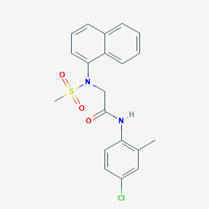 molecular formula C20H19ClN2O3S B3675708 N~1~-(4-chloro-2-methylphenyl)-N~2~-(methylsulfonyl)-N~2~-1-naphthylglycinamide 