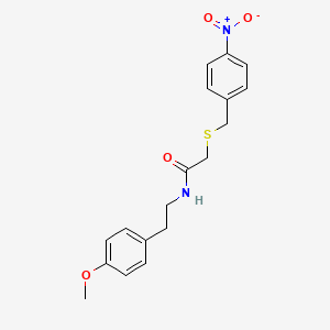 molecular formula C18H20N2O4S B3675748 N-[2-(4-methoxyphenyl)ethyl]-2-[(4-nitrobenzyl)thio]acetamide 